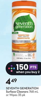 Sobeys Seventh generation surface cleaners offer