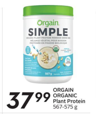 Sobeys Orgain organic plant protein offer