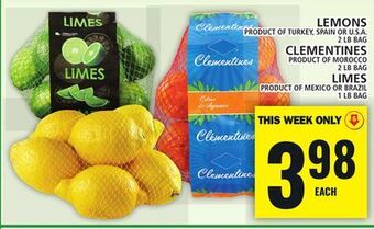 Food Basics Lemons or clementines or limes offer