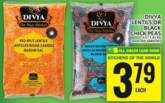Food Basics Divya lentils or black chick peas offer
