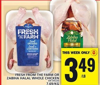 Food Basics Fresh from the farm or zabiha halal whole chicken offer