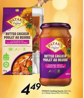 Sobeys Patak's cooking sauces offer