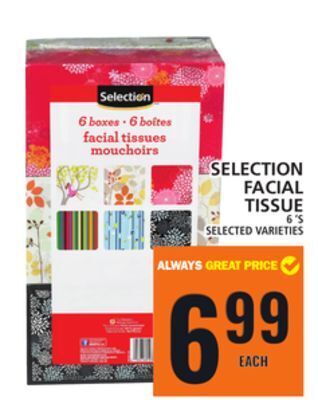 Food Basics Selection facial tissue offer