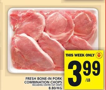 Food Basics Fresh bone-in pork combination chops offer