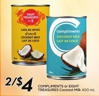 Sobeys Compliments or eight treasures coconut milk offer