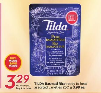 Sobeys Tilda basmati rice offer