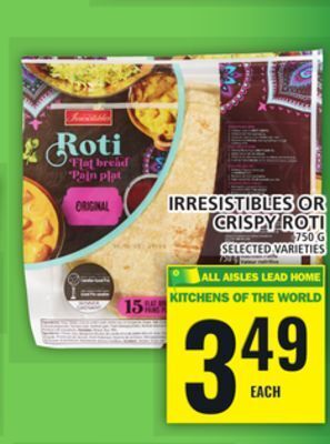 Food Basics Irresistibles or crispy roti offer