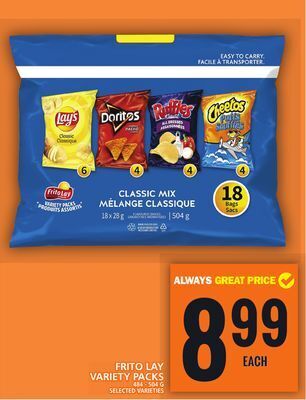 Food Basics Frito lay variety packs offer