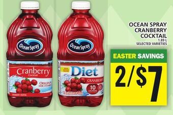 Food Basics Ocean spray cranberry cocktail offer