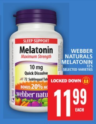 Food Basics Webber naturals melatonin offer
