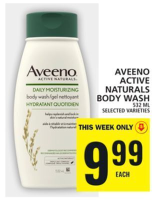 Food Basics Aveeno active naturals body wash offer