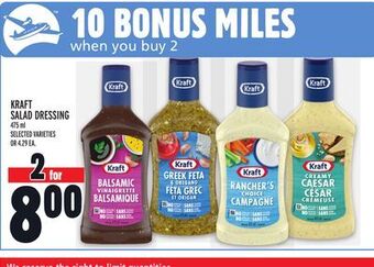 Metro Kraft salad dressing offer