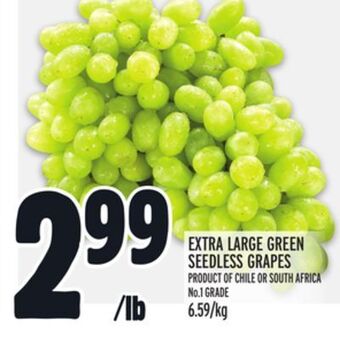 Metro Extra large green seedless grapes offer