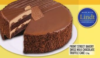 Metro Front street bakery swiss milk chocolate truffle cake offer