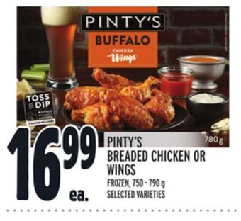 Metro Pinty's breaded chicken or wings offer