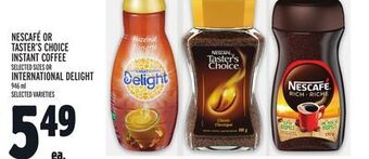 Metro Nescafe or taster's choice instant coffee offer