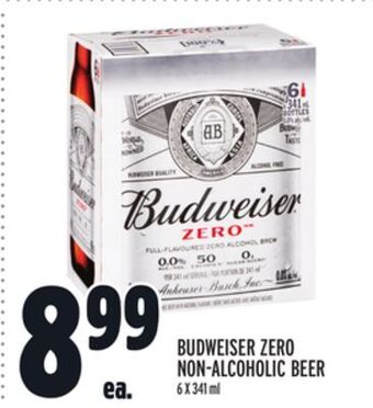 Metro Budweiser zero non-alcoholic beer offer
