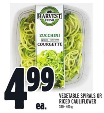 Metro Vegetable spirals or riced cauliflower offer