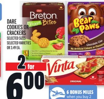 Metro Dare cookies or crackers offer