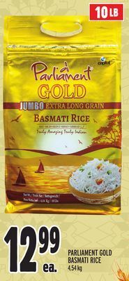 Metro Parliament gold basmati rice offer