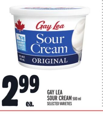Metro Gay lea sour cream offer
