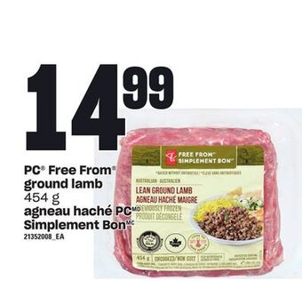 Independent Grocer Pc® free from® ground lamb, 454 g offer