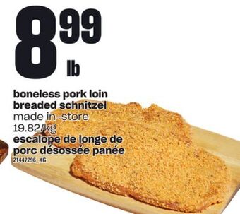 Independent Grocer Boneless pork loin breaded schnitzel offer
