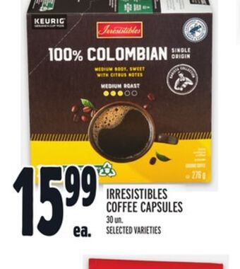 Metro Irresistibles coffee capsules offer