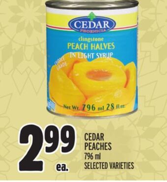 Metro Cedar peaches offer