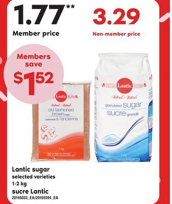 Independent Grocer Lantic sugar, 1-2 kg offer