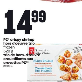Independent Grocer Pc® crispy shrimp hors d'oeuvre trio, 528 g offer