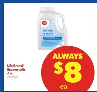 Real Canadian Superstore Life brand® epsom salts, 4 kg offer