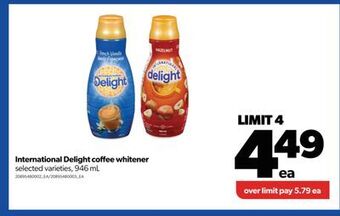 Real Canadian Superstore International delight coffee whitener, 946 ml offer