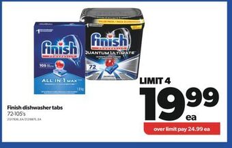 Real Canadian Superstore Finish dishwasher tabs, 72-105's offer