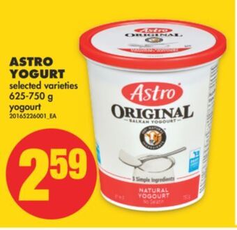 No Frills Astro yogurt, 625-750 g offer