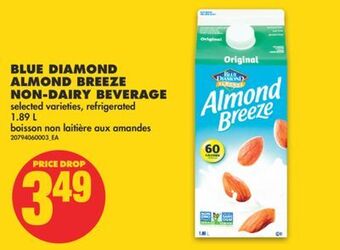 No Frills Blue diamond almond breeze non-dairy beverage, 1.89 l offer