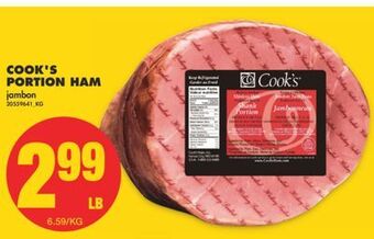No Frills Cook's portion ham offer
