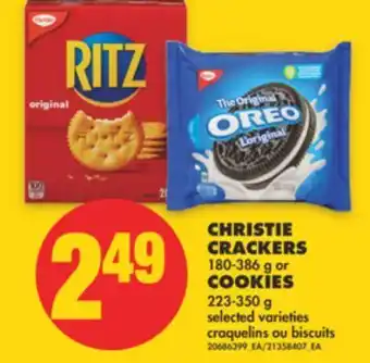No Frills Christie crackers, 180-386 g or cookies, 223-350 g offer