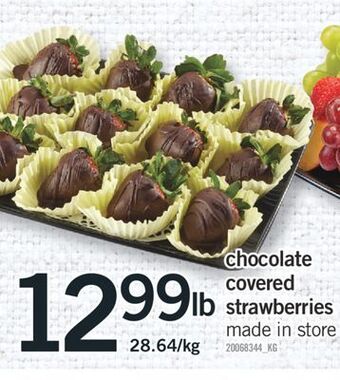 Fortinos Chocolate covered strawberries offer