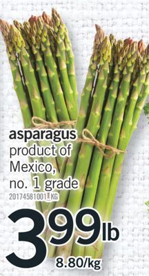 Fortinos Asparagus offer