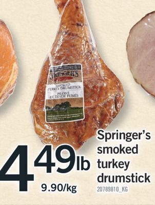 Fortinos Springer's smoked turkey drumstick offer