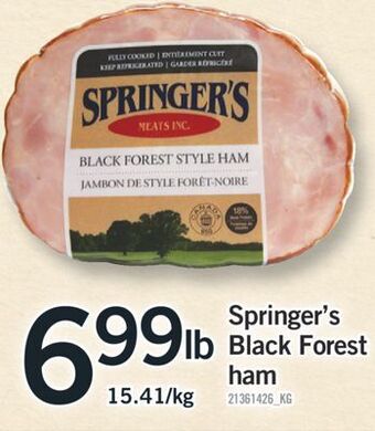 Fortinos Springer's black forest ham offer