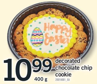 Fortinos Decorated chocolate chip cookie, 400 g offer