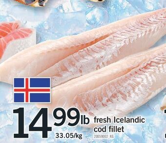 Fortinos Fresh icelandic cod fillet offer