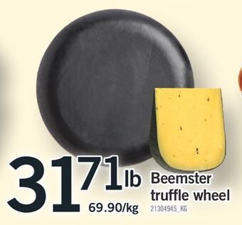 Fortinos Beemster truffle wheel offer