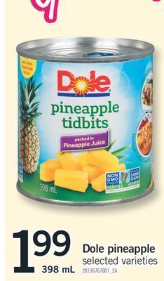 Fortinos Dole pineapple, 398 ml offer
