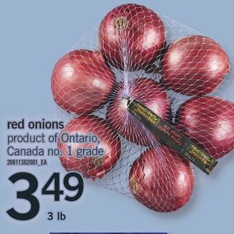 Fortinos Red onions, 3 lb offer