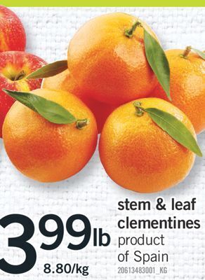 Fortinos Stem & leaf clementines offer