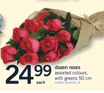 Fortinos Dozen roses, 50 cm offer