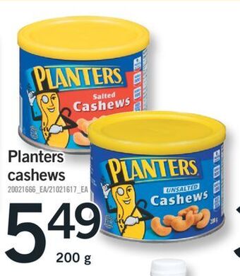 Fortinos Planters cashews, 200 g offer